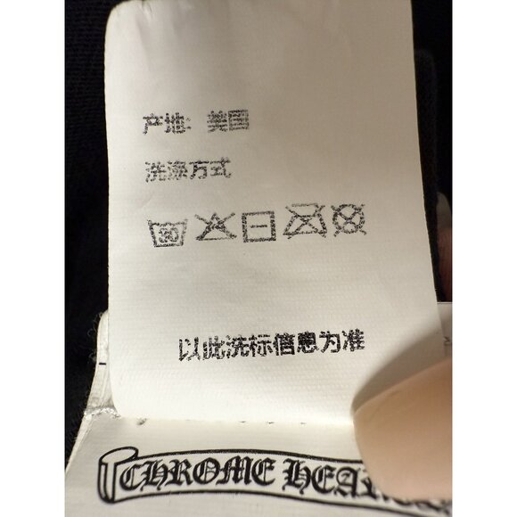 Chrome Hearts Black Graphic Tee W/ Pocket & Smile Design Back - Picture 9 of 15